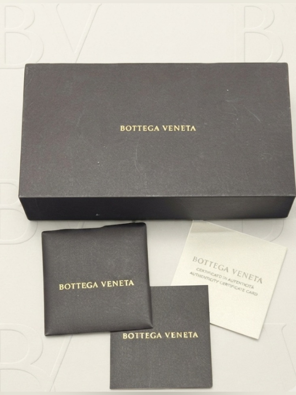 Authentic Bottega Veneta luxury designer storage box with authenticity papers